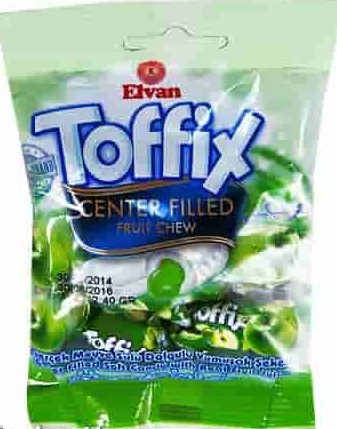 Жевательные конфеты Toffix Яблоко 90 гр