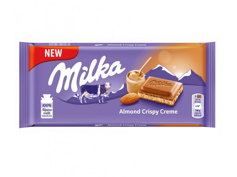 Шоколад Милка - Миндаль Криспи Крем 90гр 