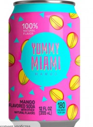 Газированный напиток Yummi Miami  "Манго" 355 мл