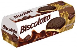 Печенье Bisсolata Pia с шок.начинкой покр.темным шоколадом 100гр