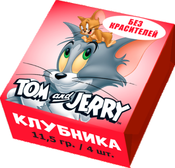 Жевательные конфеты Tom and Jerry Клубника 11,5 гр